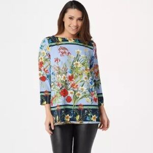 Linea by Louis Dell’Olio Floral Tunic Top size 24W
